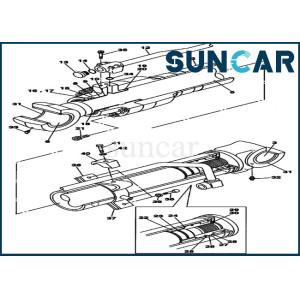 Buy cheap LZ009410 Boom Seal Kits Cylinder Repair Kit For CASE Excavator CX135SR from wholesalers