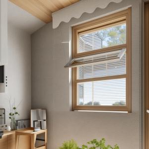 Buy cheap Custom Soundproof Double Top Hung Window Aluminium Innovative from wholesalers
