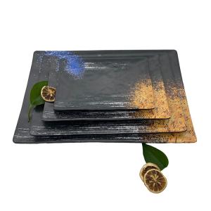 Buy cheap Hotel 8 Inch Melamine Dinner Plates Rectangle With Reliefs Texture from wholesalers