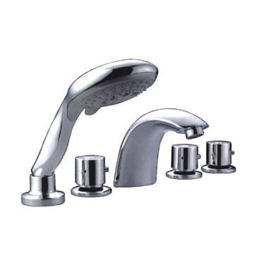 Buy cheap Contemporary Three Handle Deck Mount Tub Faucet Ceramic Valve Core with 5 Holes from wholesalers
