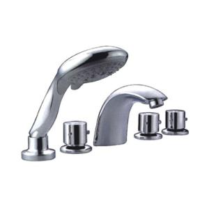 Buy cheap Contemporary Three Handle Deck Mount Tub Faucet Ceramic Valve Core with 5 Holes from wholesalers