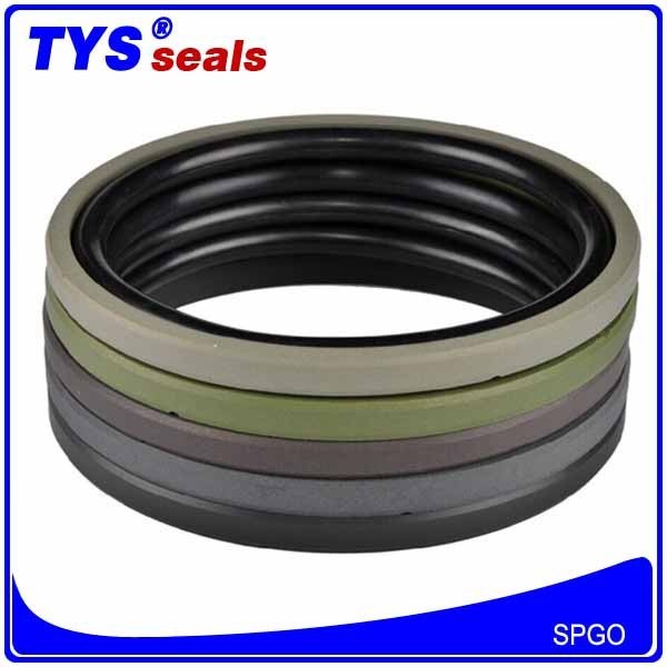 Quality Bronze Powder Filled Hydraulic Piston Seals PTFE NBR Compact SPGO for sale