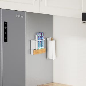 Buy cheap Household Magnetic Attraction Kitchen Rack Multifunctional No Drilling Wall Mounted from wholesalers