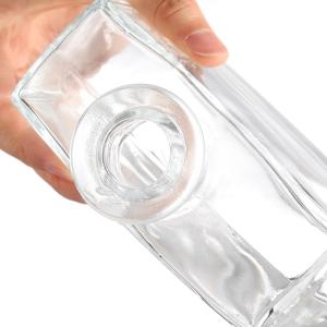 Buy cheap Super Flint Glass Reusable Glass Bottles with Irregular Shape Unique Production Line from wholesalers