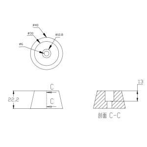 Buy cheap Large Rubber feet For Professional Speaker,Black from wholesalers