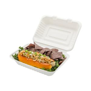 Buy cheap EN13432 9×6 Inch  Natural Bio Food Packaging Boxes from wholesalers