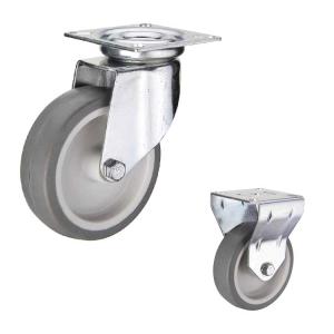 Buy cheap TPR 100mm 70kg Loading Rubber Casters With Double Brake from wholesalers