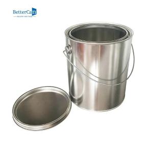 Buy cheap Empty 1 Gallon Metal Paint Cans Paint Jars With Lid / Metal Carry Handle from wholesalers