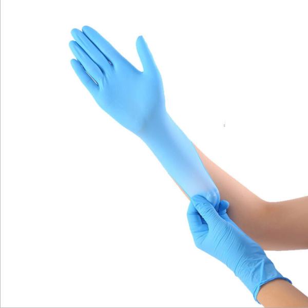 Nitrile Disposable Medical Gloves High Elasticity Safe Without Side Effect