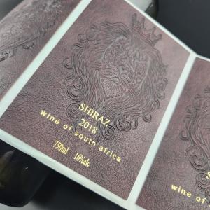 Buy cheap Custom Self-Adhesive Durable Leather Paper Embossed Gold Foil Wine Label for Wine Bottle Packaging from wholesalers