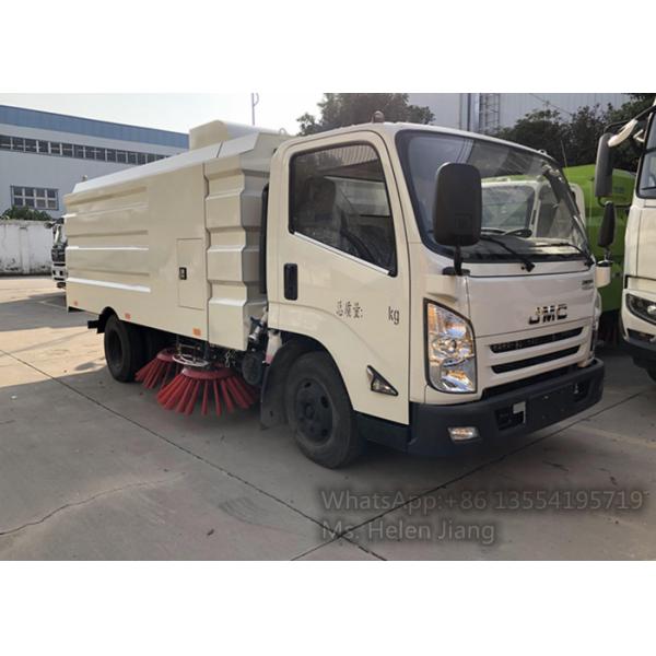 Quality JMC 4X2 LHD Diesel Engine Vacuum Road Sweeper Truck for sale