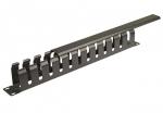 19" Metal Cable Management Rail 12 Slot,Single-Sided,1U&2U with cover