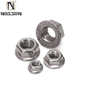 Buy cheap ZINC PLATED 304 Stainless Steel Hexagon Flange Nut M3 M4 M5 M6 M8 M10 M12 M16 M20 Pinking Slip Locking Lock Nuts in and DIN Standard from wholesalers