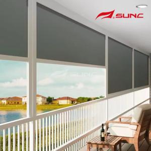 Buy cheap Fabric Roller Shade With Rainproof Zip Track Aluminium Alloy Side Track Window Blinds from wholesalers