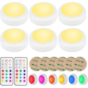 Quality LED Puck Lights With Dimmable White Glow Timer Function Remote Control Battery Powered for sale Buy cheap LED Puck Lights With Dimmable White Glow Timer Function Remote Control Battery Powered product