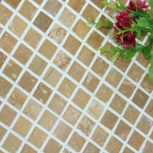 Buy cheap Square Pattern Kitchen Backsplash Wall Tile , Stone Kitchen Backsplash Subway product