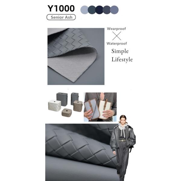 Soft and Durable Embossed Woven Handbag PVC Faux Leather Fabric