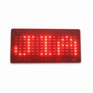 Programmable white light LED message display cap