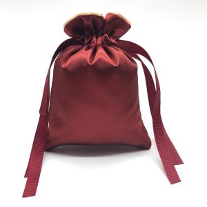 OEM ODM Fabric Drawstring Gift Bags 100% Silk Drawstring Bag