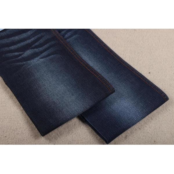 9.4 oz Cotton Spandex Slub Indigo Embossed Stretchy Denim Fabric