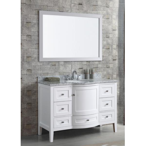Quality Free Standing Bathroom Vanity Cabinets Furniture with White Glossy Finish for sale