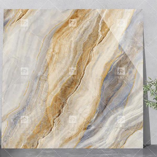Luxury Full Body Marble High Glossy Porcelain Glazed Tiles For Living Room