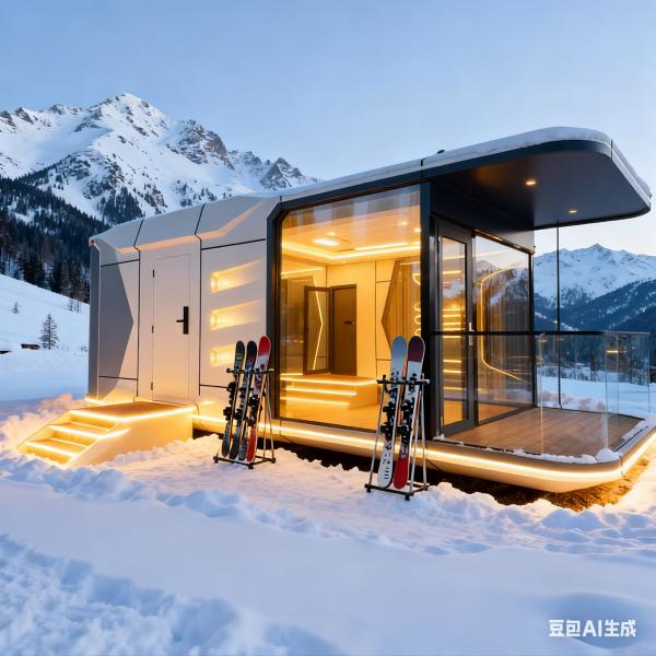 Quality Space Capsule House with 7 Tons Net Weight 12 KW Power Consumption and SPC Environmentally Friendly Wood Flooring for sale