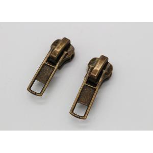 Buy cheap Antique Brass Steel Flame Resistant Zippers , Pants And Suits Closed Ended Metal Zips from wholesalers