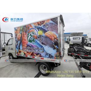 Buy cheap LHD 4 Wheels 2T Gasoline Engine Small Refrigerator Truck from wholesalers