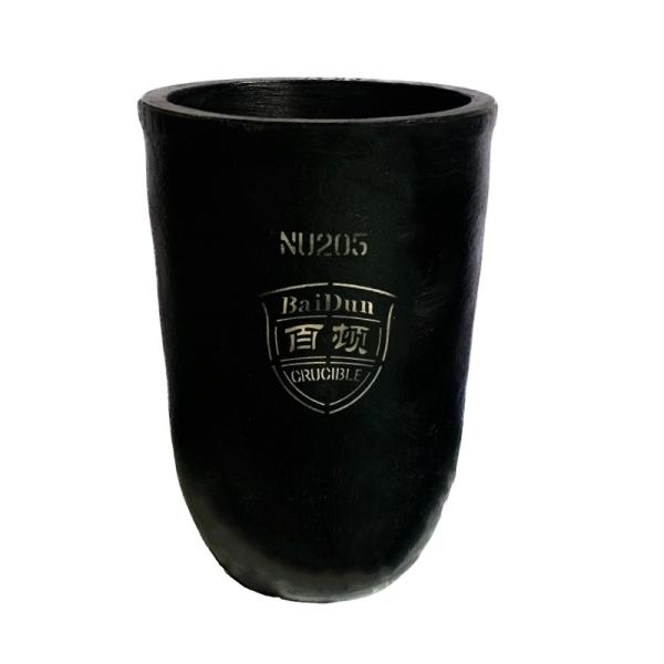 Quality Circular Black High Temperature Resistance Crucible For Copper Melting for sale