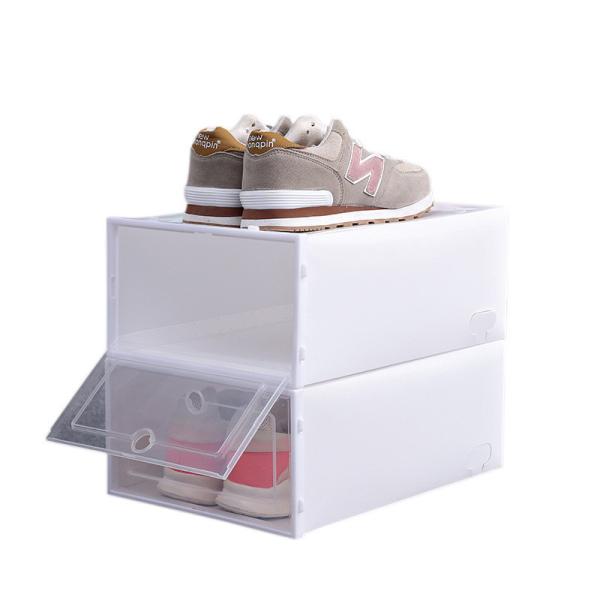 Quality Dustproof Polypropylene Shoe Stackable Plastic Storage Boxes 18L for sale