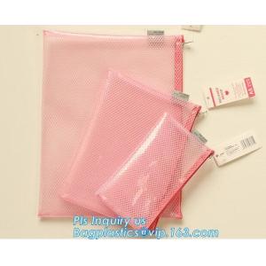 Buy cheap Office Stationery Plastic Mesh A5 Black File Folders with Zipper, A4 Eco-friendly PVC Mesh Zipper Document Bag Plastic A from wholesalers