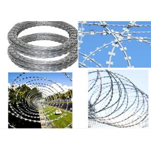 Buy cheap 500mm Coil Diameter BTO-22 Galvanized Razor concertina Wire from wholesalers