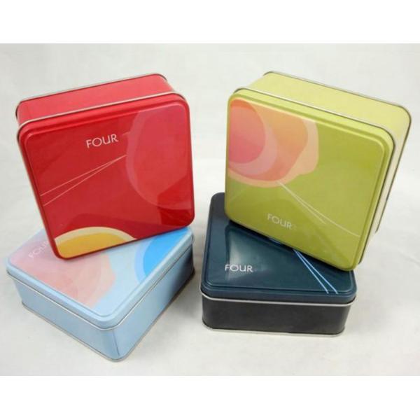 Quality Recycle Printed Candy Mint Tea Metal Tin Box 0.3.5mm Thickness for sale