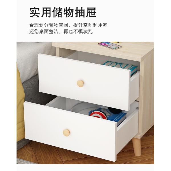 Quality 30kg 60.5cm Height Nightstand Bedside Table With 2 Drawers for sale