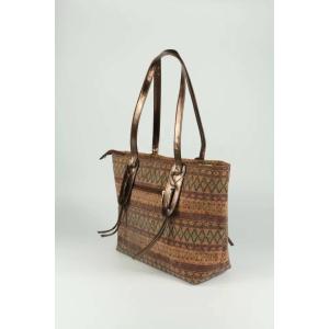 Popular style Cork handbag 30.5x28cm with Eco PVC handle, customized color is