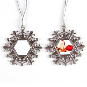 Buy cheap Diy Printable Blank Metal Sublimation Christmas Hanging Snowflake Ornament Sublimation Tree Decorations from wholesalers