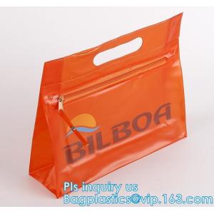 Buy cheap vinyl a3 / a4 / a5 plastic pvc mesh zipper bag, Eco-friendly Slider Zipper Flat Plastic Bag For Document or Swimwear, zi from wholesalers