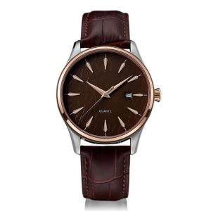 Buy cheap 30M Waterproof Top Layer Cowhide Leather Couple Watch from wholesalers