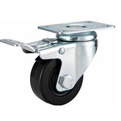 Quality 04-Medium duty caster Locking Eletroconductive rubber caster for sale