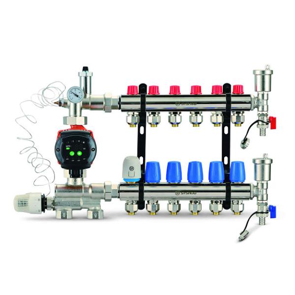 Quality Isolation Underfloor Heating Manifold Valves Water Distribution Manifolds Controller for sale