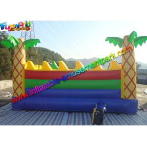 Popular Inflatable Smurfs Bounce House , Jumping Bouncer With Obstacle Inside