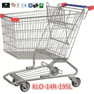 Buy cheap 195L American Zinc Plated Wheeled Grocery Shopping Trolley with Anti UV Handle Cap from wholesalers