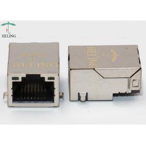 Buy cheap Tab Up Latch SMT RJ45 1000Base TX Connector With Built In LED from wholesalers