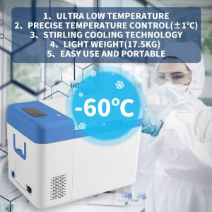 Portable Freezer With Stirling Cooling System For -60C Medical Storage And