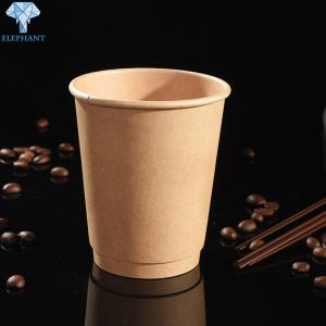 Recycled Throw Away Custom Disposable Coffee Cups Greaseproof