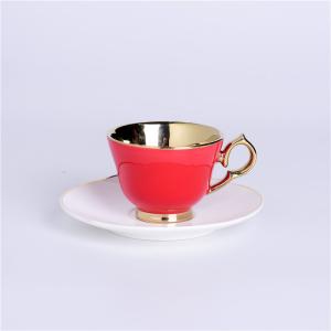 Buy cheap Porcelain Fashion Coffee Cupss 120ml With Electroplating Gold Plated from wholesalers
