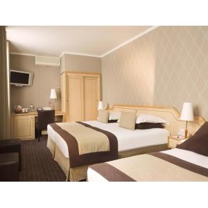 Buy cheap Abuja luxury hotel innerr furniture supplier of bedroom set with in wall wardrobe cabinet and desk table fabric chair from wholesalers