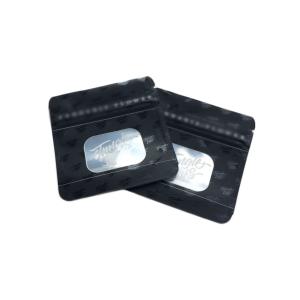 Buy cheap Matte Black Surface Plastic Pouches Packaging Spot UV Transparent Clear Front Window from wholesalers