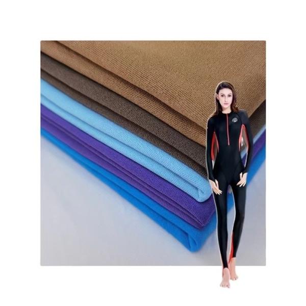 75D Nylon Stretch Weft Knitting Fabric Customized Color For Scuba Swimsuit